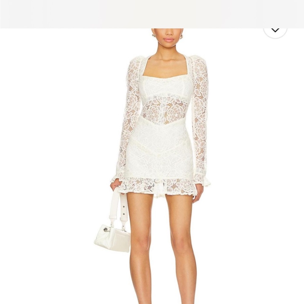 For love and lemons white lace dress XS